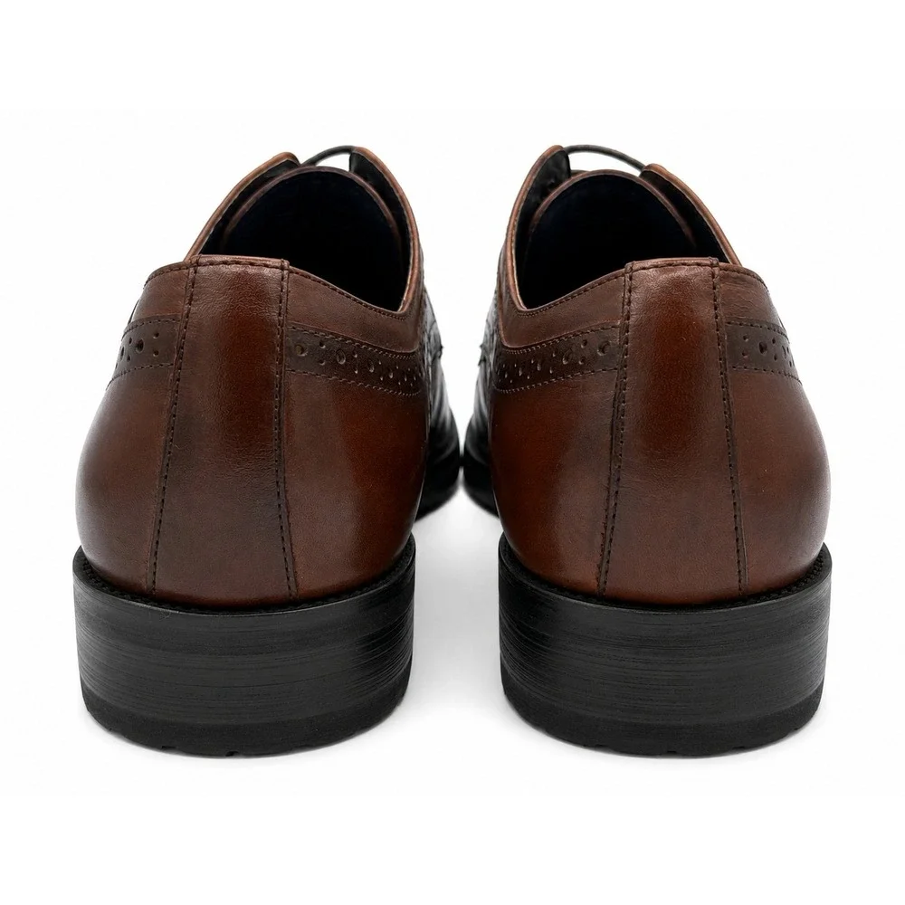 Steve Madden WEBB01M1 Men's Size 11M Brown Leather Cap Toe Oxford Dress‎ Shoes